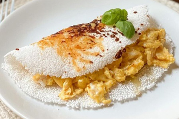 Tapioca de Frango c/ Ovo